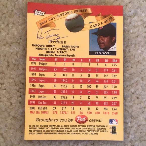 Topps 2001 Collector’s Series MLB Baseball Trading Cards, Lot of 2 Cards - Picture 3 of 6